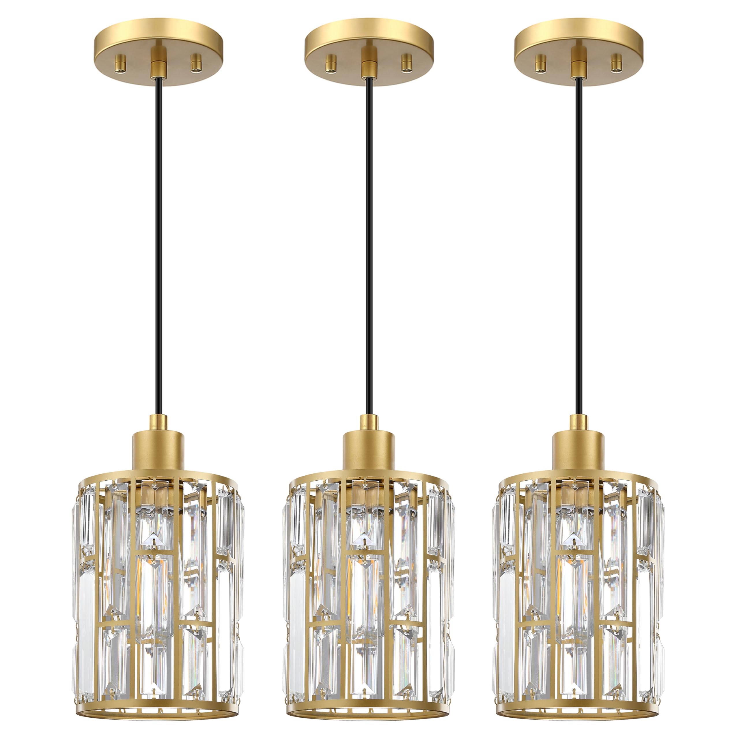 Modern Crystal Pendant Ceiling Light Fixture - 5.3