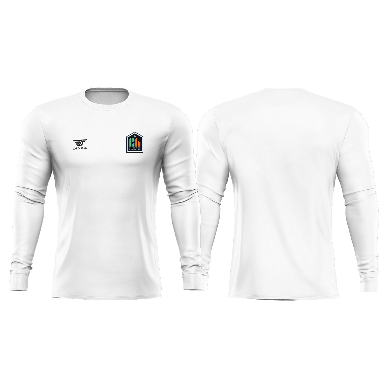 Chicago House Long Sleeve Dipro Shirt - White | Men's Casual Button Down Shirt for Work, Office & Everyday Wear