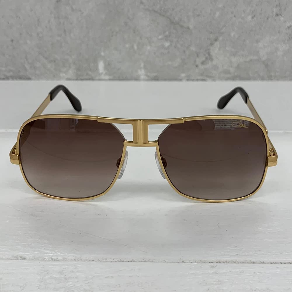 Cazal Legends Men's 701/3 003 Gold Retro Pilot Sunglasses 58mm - Vintage Aviator Style for Men - Perfect for Driving, Travel & Outdoor Activities