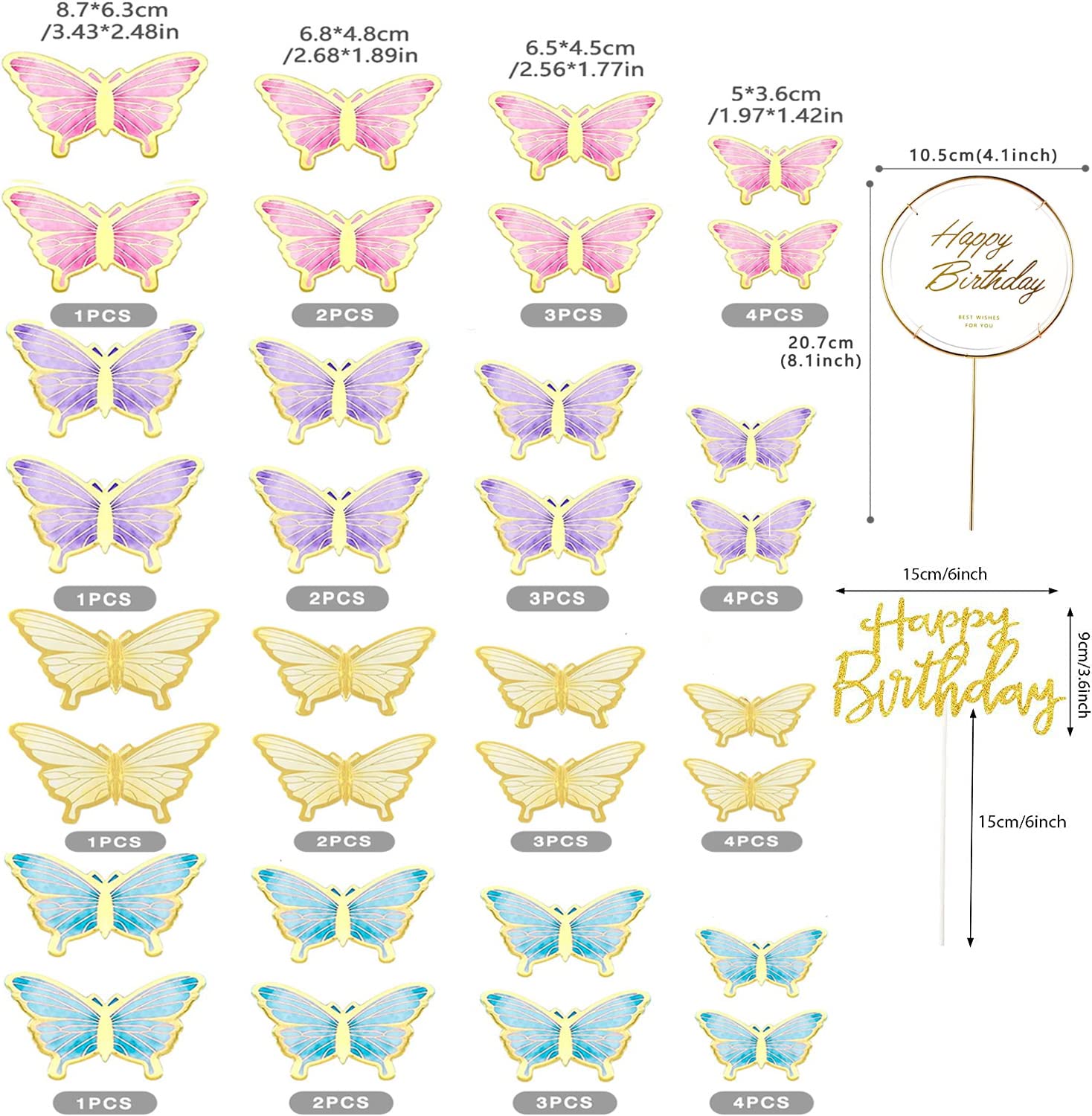 Handmade Unicorn Cake Topper with 10 Gold Swirl Candles & Cake Cutter - Includes Eyelashes for Magical Birthday Parties, Baby Showers & Weddings | Perfect Unicorn Cake Decorations for Girls