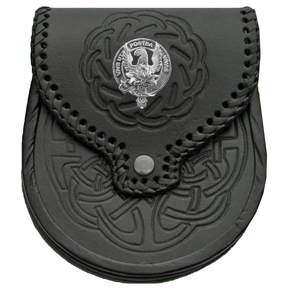 Johnston (Caskieben) Scottish Clan Crest Badge Sporran - Authentic Scottish Highland Dress Accessory for Men | Perfect for Weddings, Ceilidhs & Traditional Events