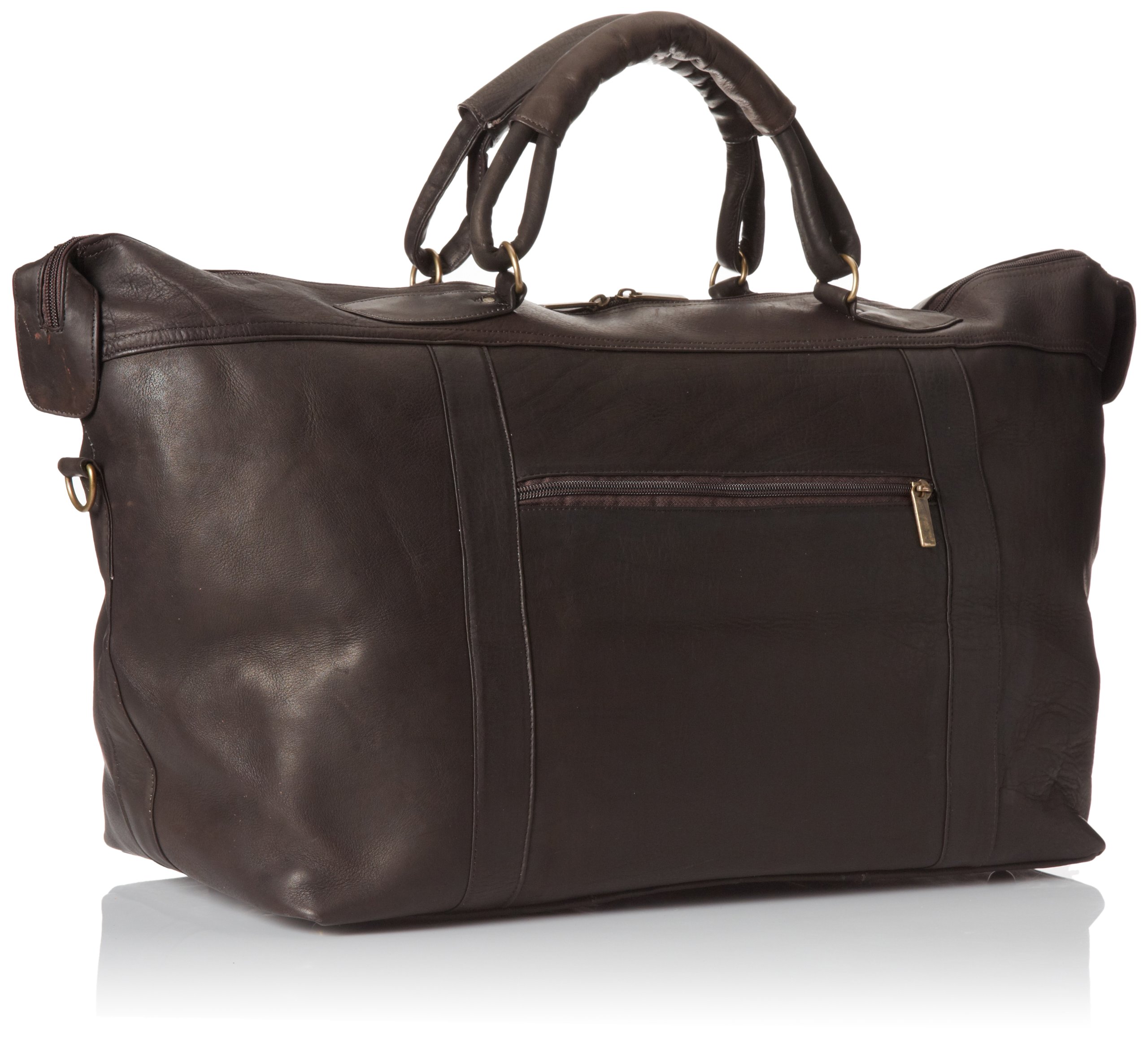 David King & Co. Premium Top Zip Travel Bag for Men & Women - Lightweight Durable Carry-On Duffel (Cafe Brown) - Perfect for Gym, Work, Weekend Trips & Air Travel