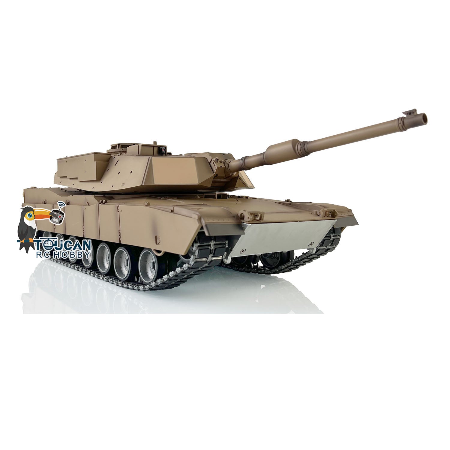 1/16 Scale HengLong Full Metal Chassis RTR RC Tank - M1A2 Abrams Upgraded Version with Smoke Effect & 360° Rotation | 3800mAh Battery Included | Perfect for Military Enthusiasts & RC Hobbyists | Ideal for Outdoor Battles, Collecting & Display