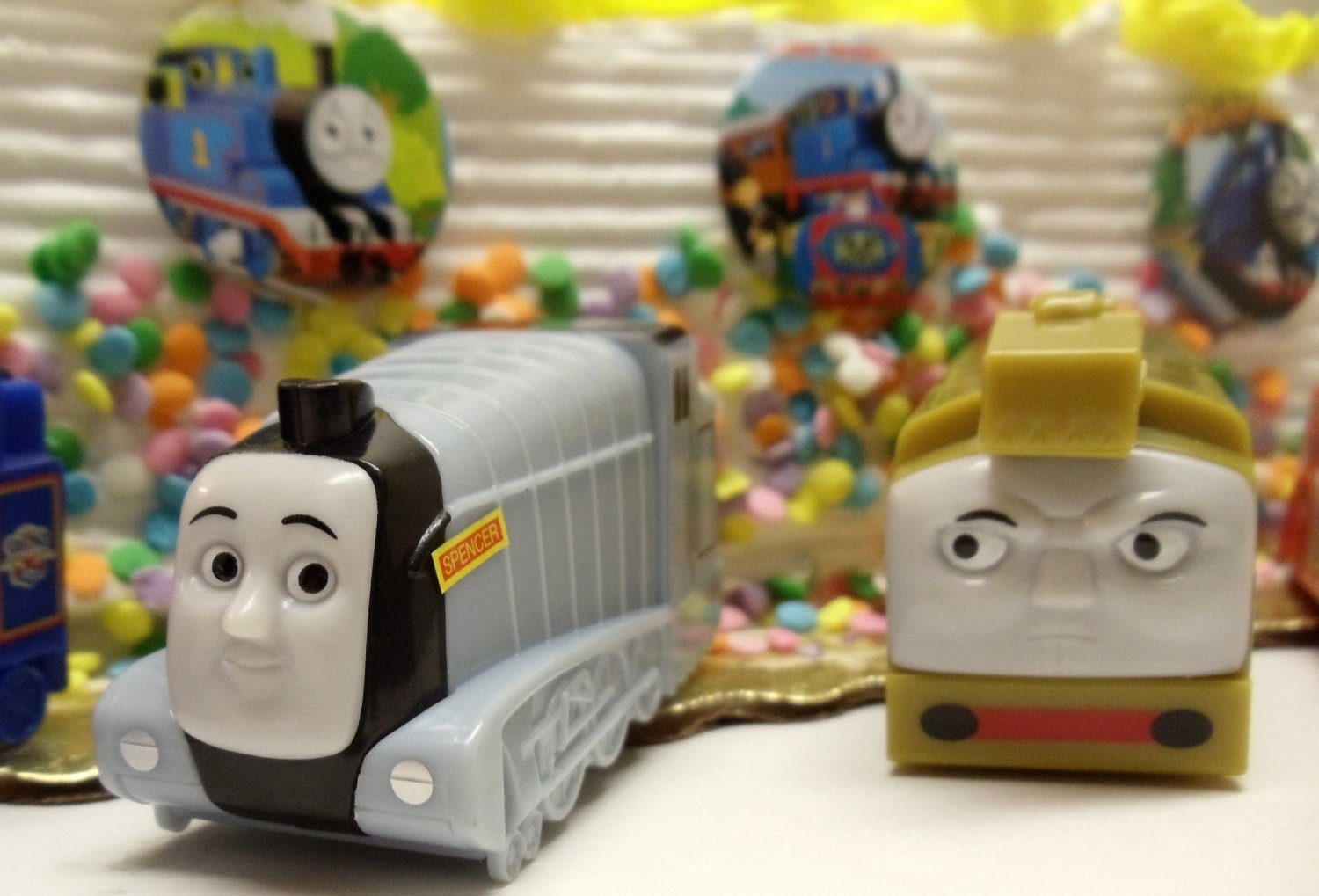 Thomas the Train Birthday Cake Topper Set - Unique Design for Kids' Birthday Party Decorations | Perfect for Train-Themed Cakes and Party Supplies