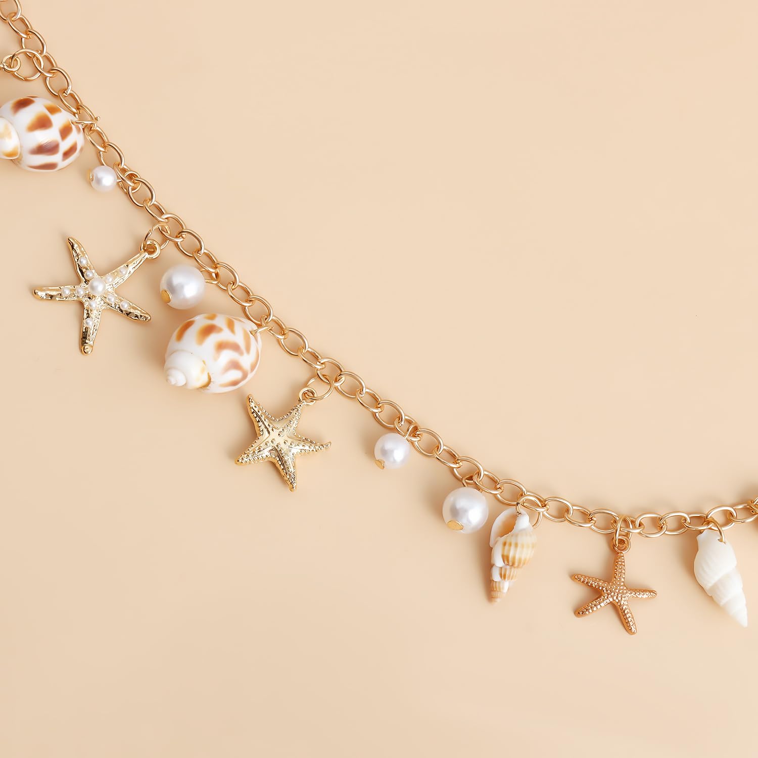 Boho Seashell Starfish Waist Chain for Women - Pearl Conch Body Jewelry for Summer Beach Parties, Vacations & Boho Fashion Accessories