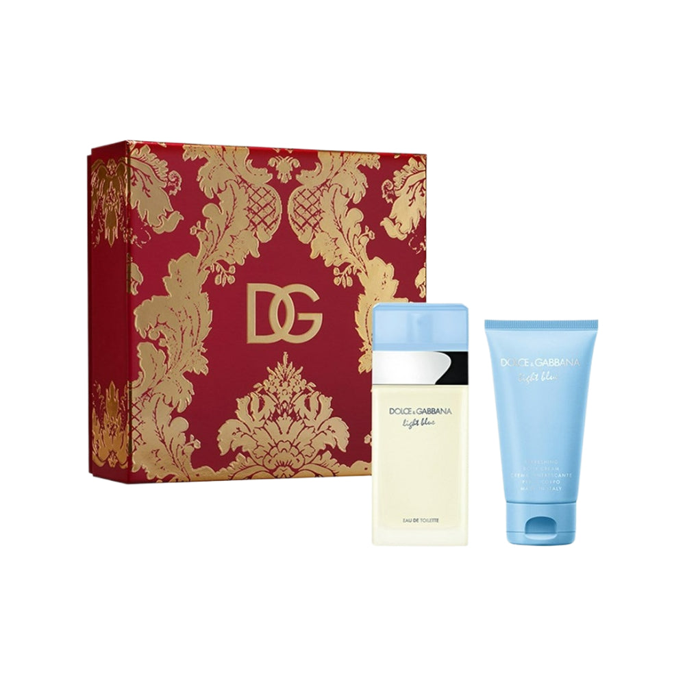 Dolce & Gabbana Light Blue Eau De Toilette for Women - 2 Piece Set (50ml) | Fresh Citrus Floral Perfume | Perfect for Daytime Wear & Summer Occasions