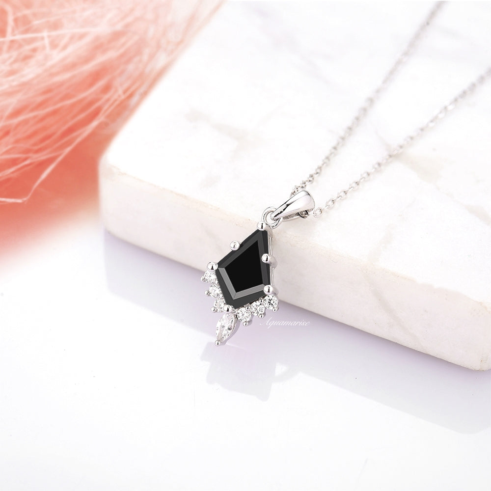 Skye Kite™ Black Onyx Pendant Necklace - Sterling Silver Jewelry for Women, Elegant Gothic Choker for Everyday Wear & Special Occasions