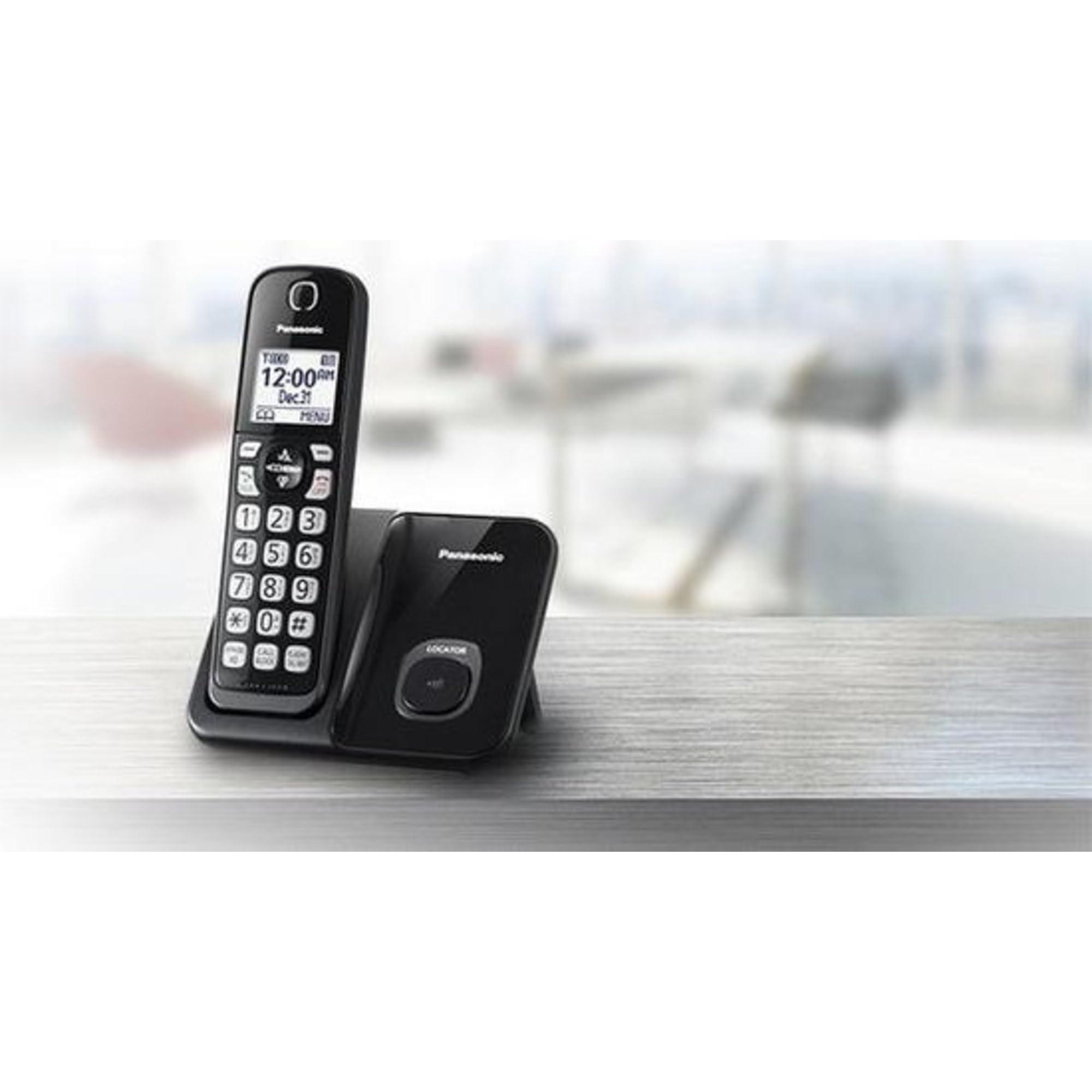 Panasonic KX-TGD510B Expandable Cordless Phone with Call Block - 1 Handset, Black, 7.2