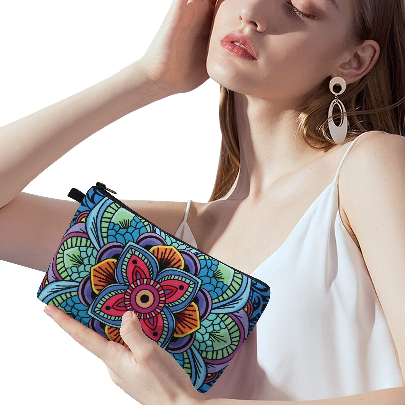 MAGEFY Small Makeup Bag for Women - Cute Cosmetic Pouch Travel Organizer (2 Pack, Blue) | Perfect for Travel, Gym & Daily Essentials Storage