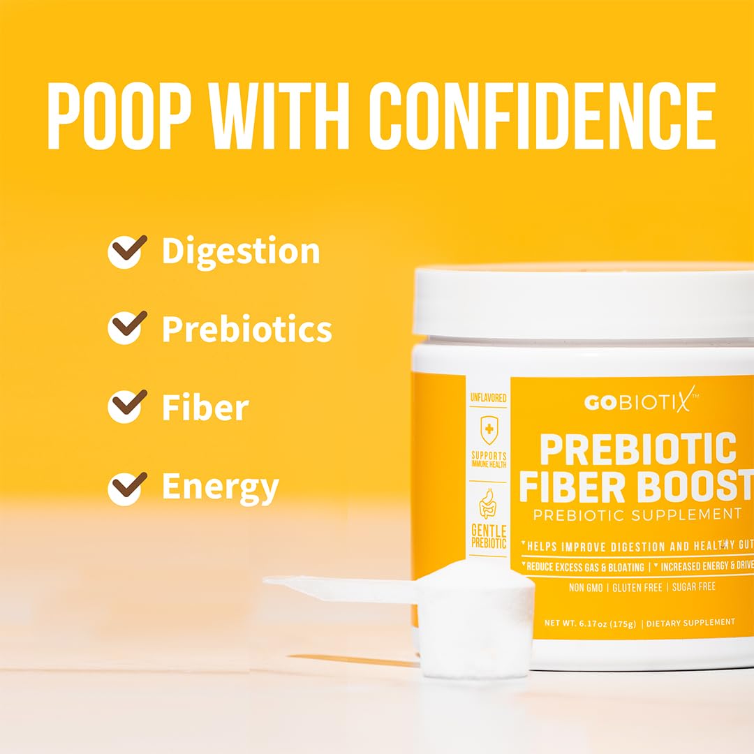 GoBiotix Prebiotic Fiber Powder - Gut Health, Keto, Vegan (2 Pack) for Digestive Wellness