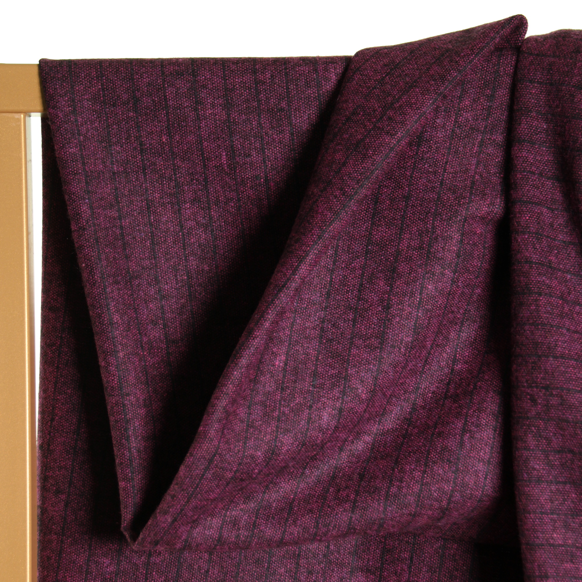 Wool Blend Suiting Fabric - Atelier Jupe Fuchsia Lines - 69cm End of Bolt - Perfect for Tailoring Jackets, Skirts & Dresses
