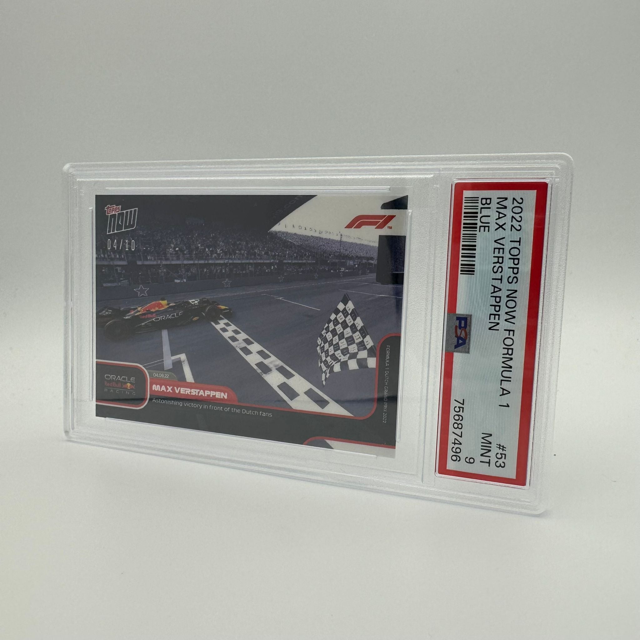 PSA 9 Graded 2004 Max Verstappen Racing Card #053 Blue - Limited Edition Collectible for F1 Fans & Sports Memorabilia Enthusiasts - Perfect for Display, Trading, and Investment