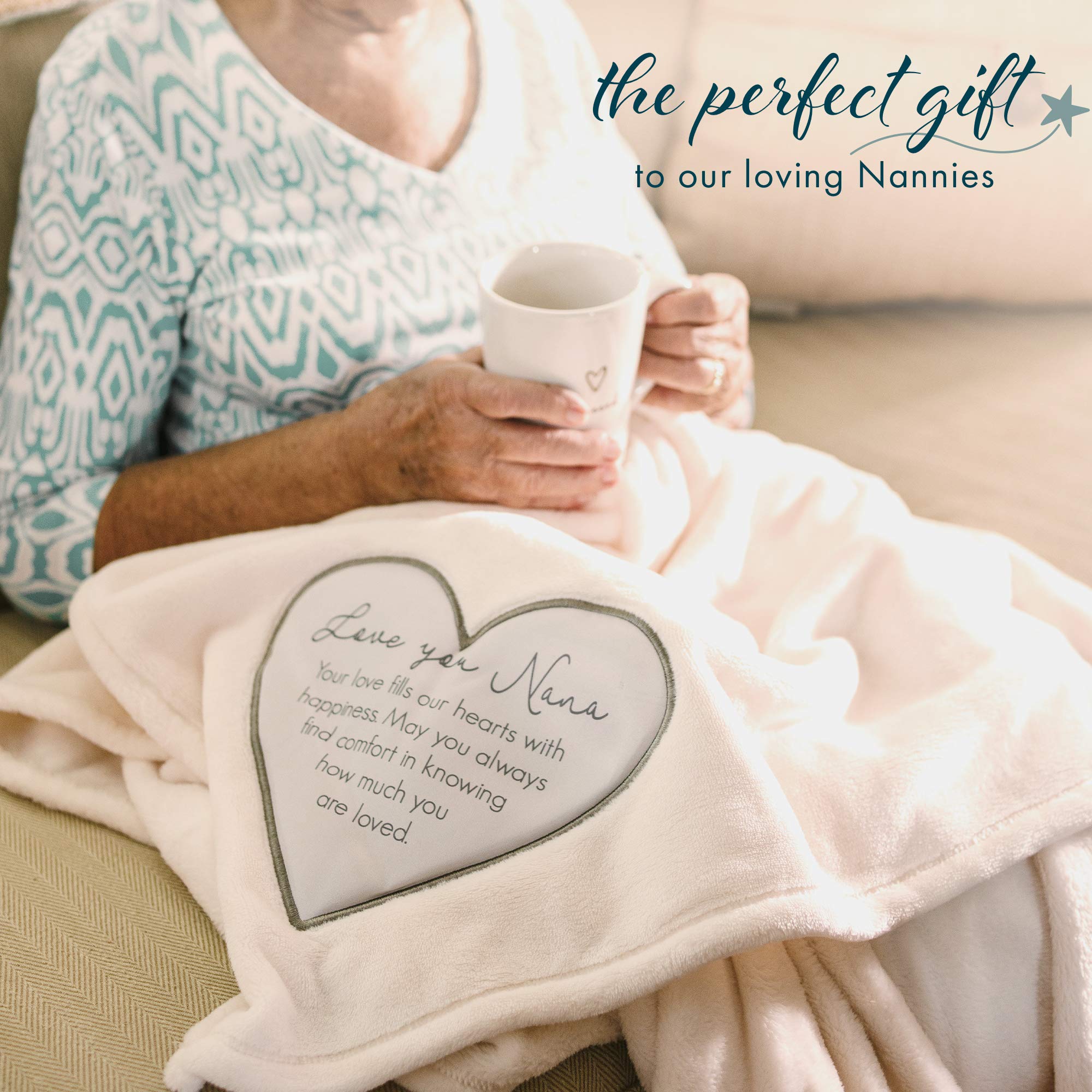 Pavilion Gift Company The Comfort Blanket 19509 - Soft Plush Throw Blanket 'Love You Nana' for Cozy Nights & Gifts | Perfect for Grandma, Home Decor & Cuddling