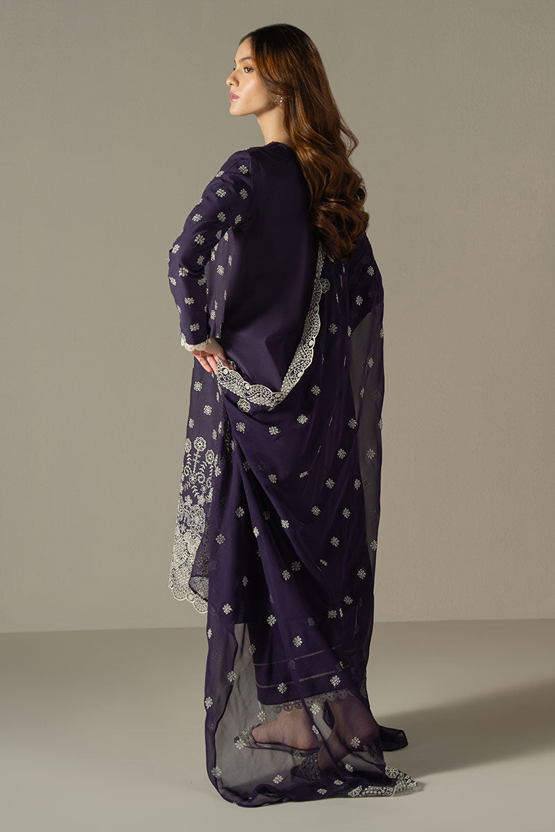 INDIGO ROYAL 3-Piece Chikankari Suit Set - Hand Embroidered Cotton Kurta with Dupatta & Pants | Traditional Indian Ethnic Wear for Women | Perfect for Weddings, Festivals & Special Occasions