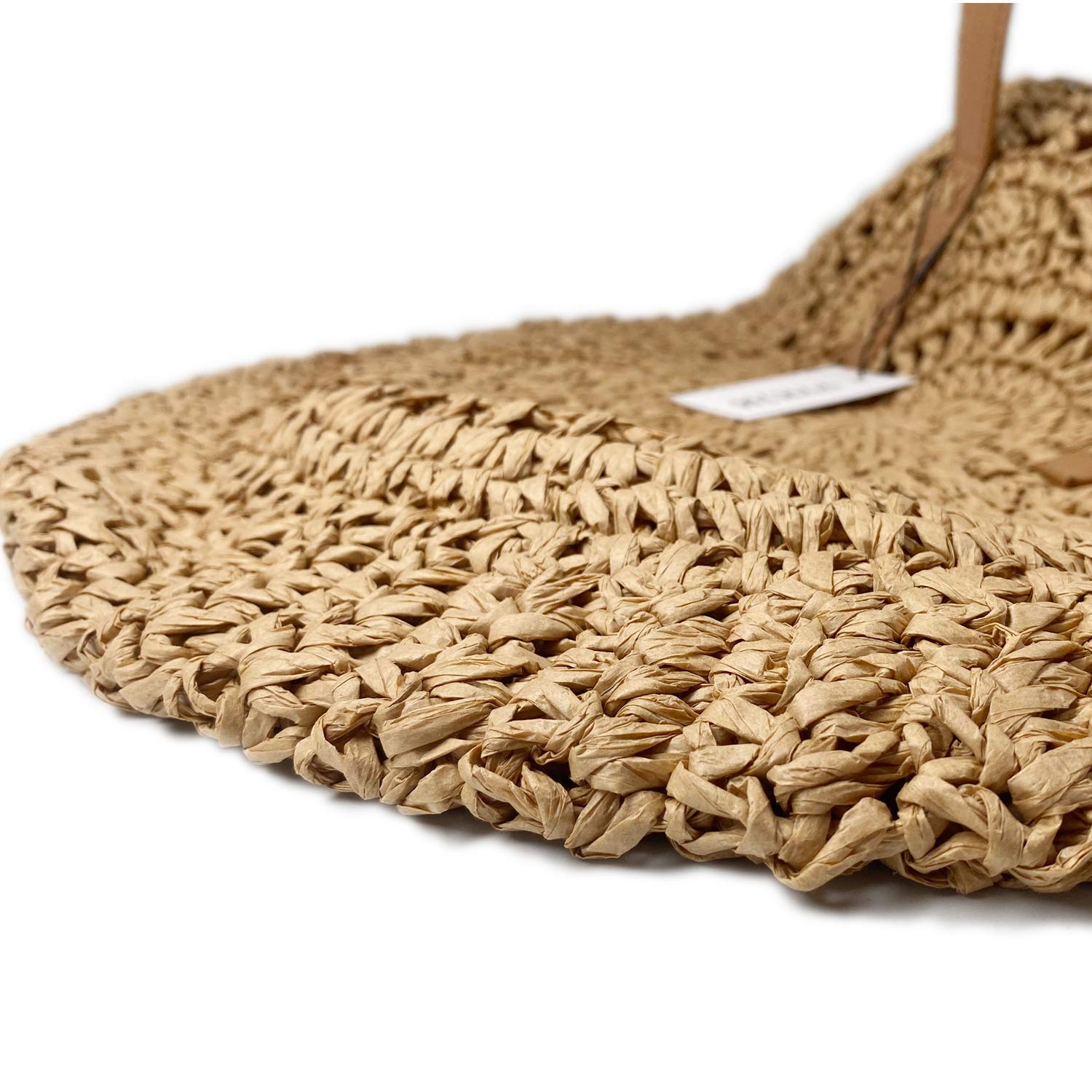 Women's Large Round Straw Beach Bag - Summer Woven Shoulder Tote Handbag for Vacation, Travel, and Shopping | Perfect for Beach Outings, Picnics, and Daily Use