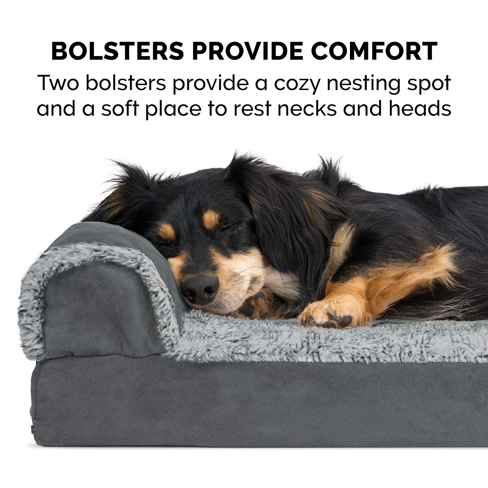 Furhaven Orthopedic Dog Bed for Small/Medium Dogs - Washable Cover for Pets Up to 35 lbs - Perfect for Living Room & Bedroom Use