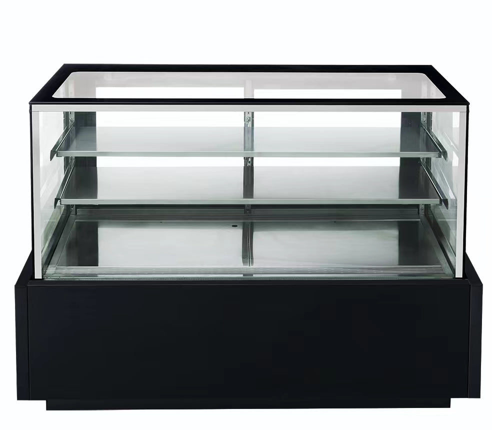 Dukers DDM72R 72-Inch Straight Glass Cake Display Case - Commercial Bakery Showcase for Wedding, Birthday, and Pastry Display