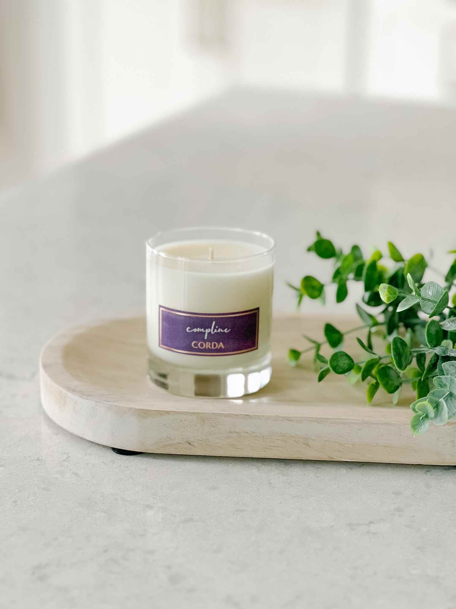 Compline Candle for Night Prayer - Dark Amber, Vanilla & Lavender Scented Soy Wax Candle | Relaxing Aromatherapy for Bedtime, Meditation & Spiritual Practices