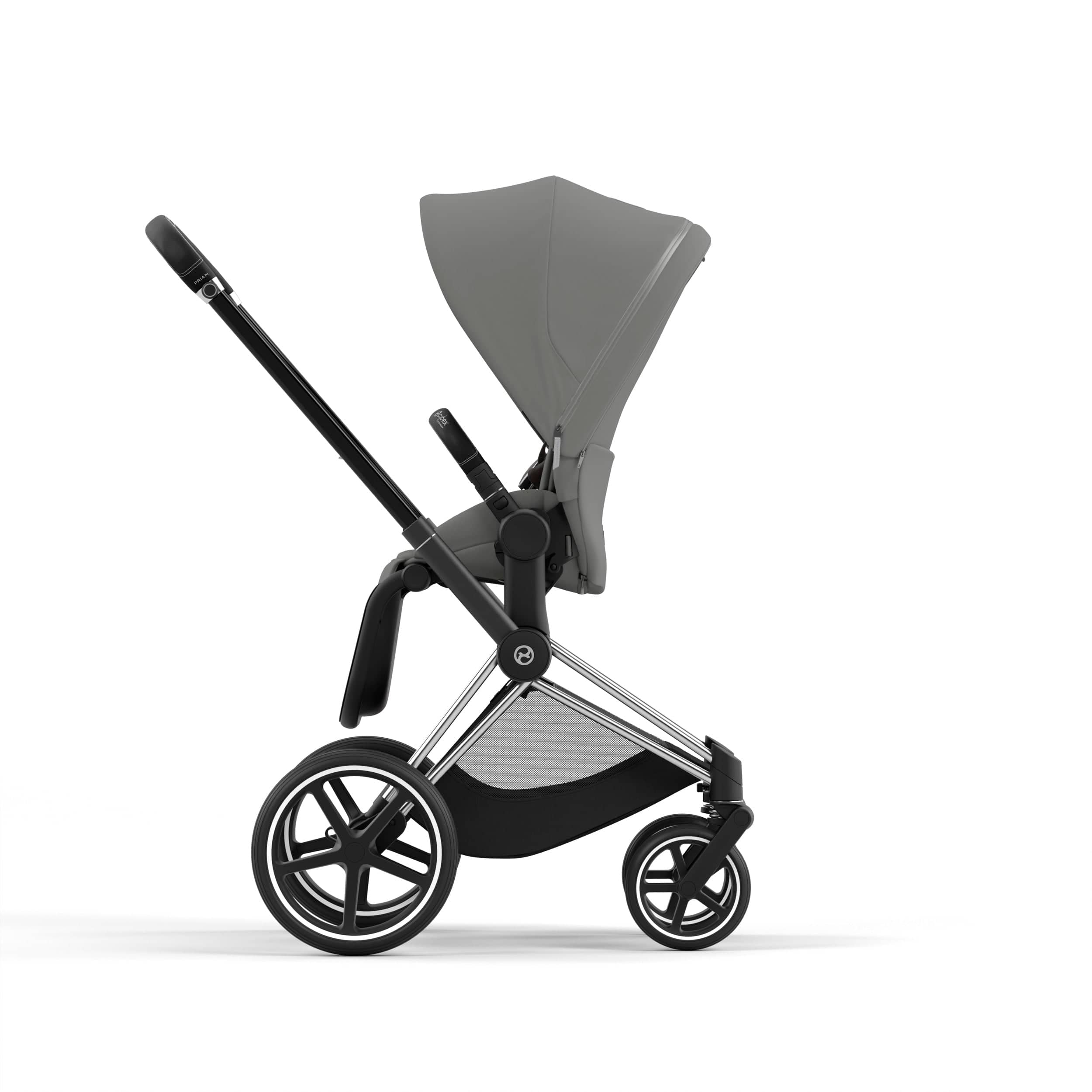 Cybex Priam 4 Complete Luxury Baby Stroller - Chrome/Brown - Premium Travel System for Newborns to Toddlers - Perfect for City Walks, Shopping & Family Outings