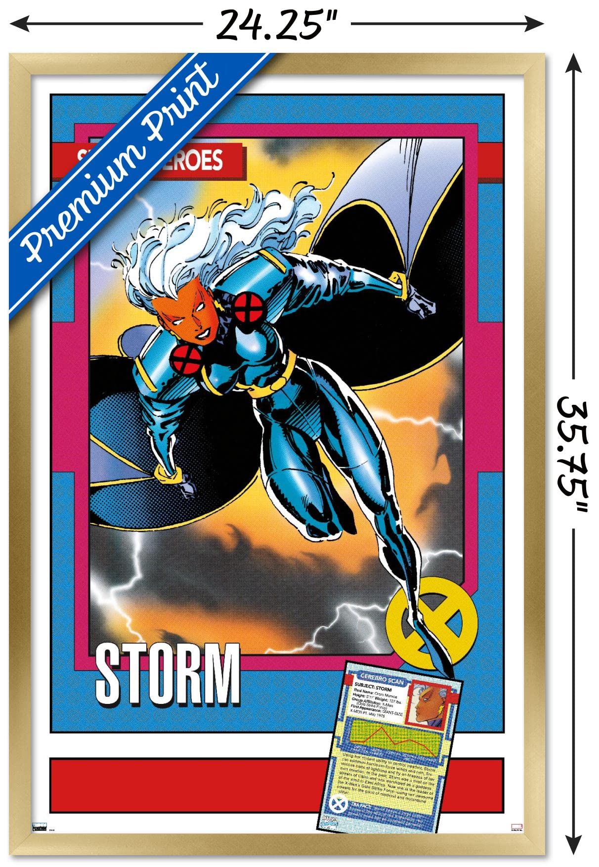 Trends International Marvel Trading Cards - Storm Wall Poster, 22.375