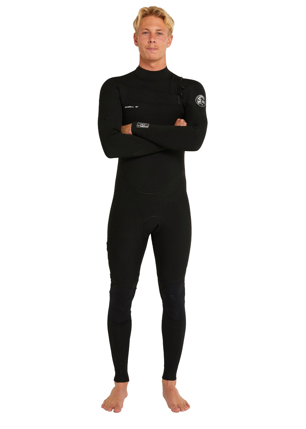 O'Neill Defender 3/2mm Chest Zip Steamer Wetsuit for Men - Full Body Surfing Suit with Thermal Protection - Perfect for Surfing, Diving & Water Sports in Cold Oceans