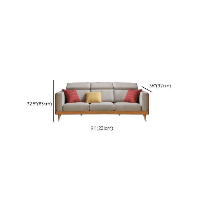 Victorian Grey Sofa with Removable Cushions - Elegant Living Room Furniture for Home Decor & Relaxation | Perfect for Lounge, Parlor and Family Room