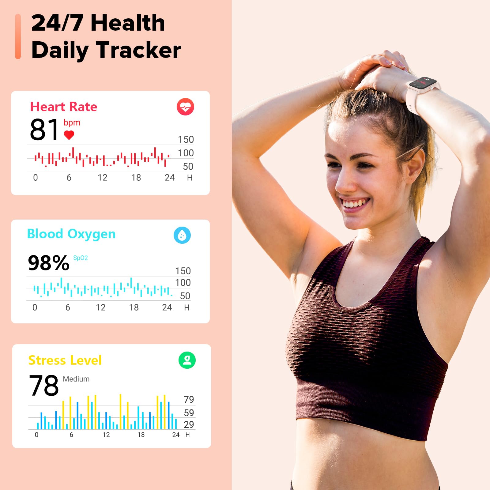 Smart Fitness Watch for Men & Women - 1.8