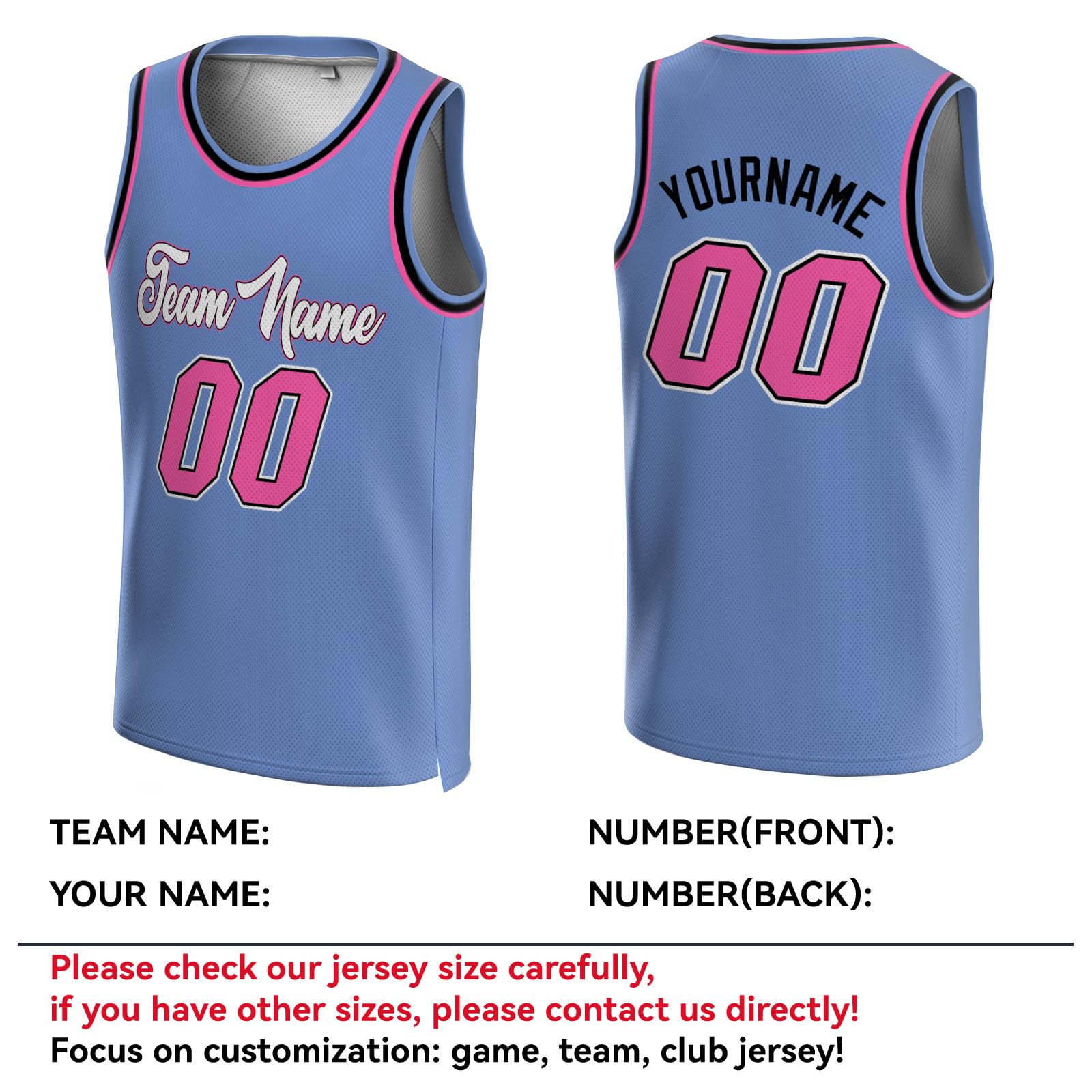 Custom Basketball Jerseys Personalized with Name & Number - Men's Women's Youth Kids Basketball Uniforms for Team Games, Practice & Fan Wear