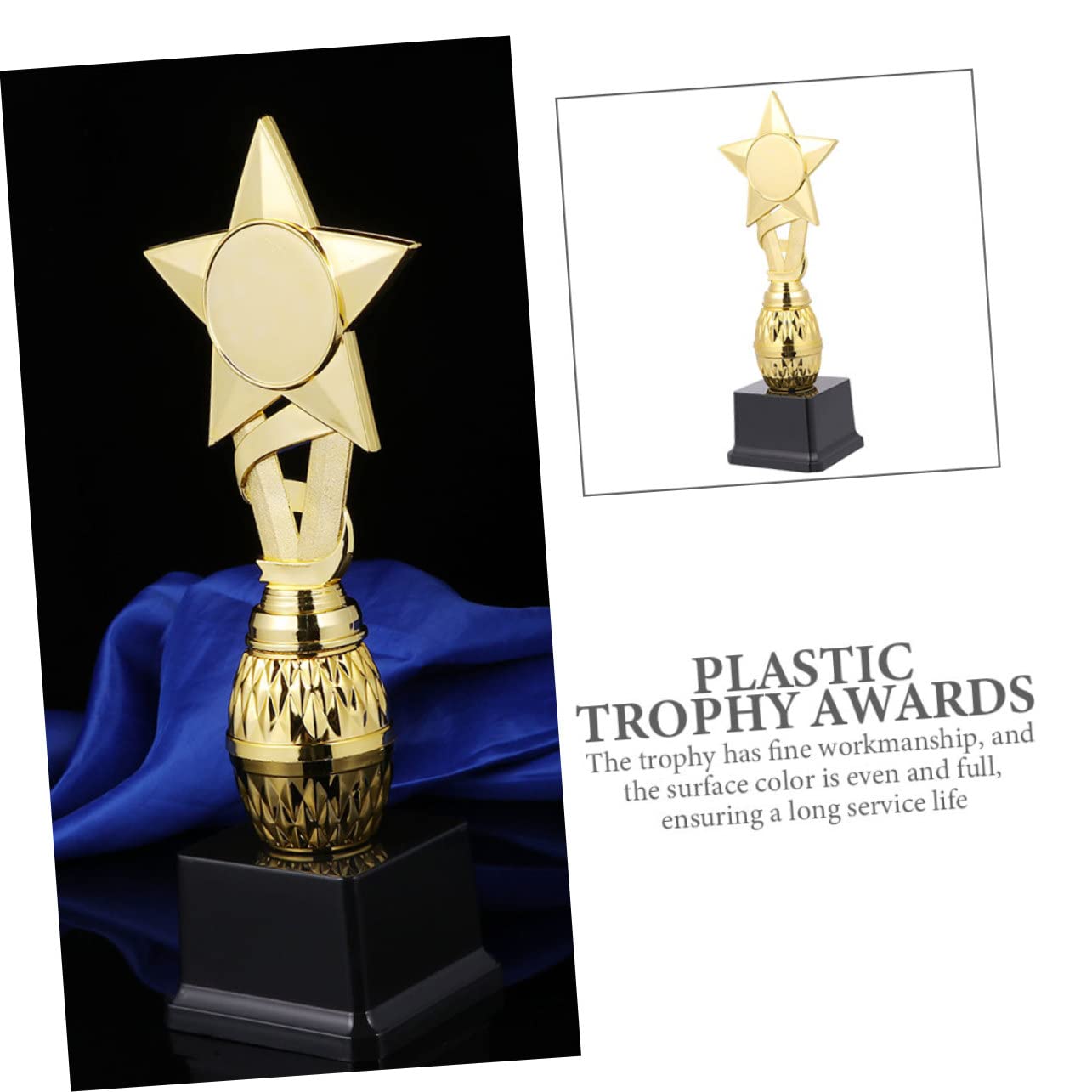 Toddmomy 4-Piece Kids Football Trophy Set - Reusable Plastic Sports Reward Toys for Children | Perfect for Soccer Parties, Awards Ceremonies & Youth Sports Motivation