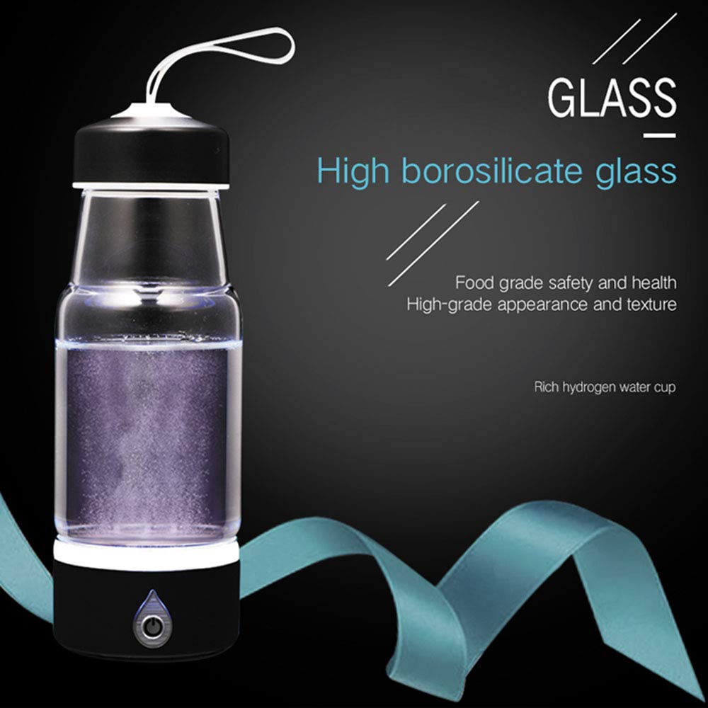 Hydrogen Water Bottle 420ml - Portable Hydrogen Water Generator & Ionizer with H2 & O2 Separation, High Purity Hydrogen Water for Health & Hydration - Perfect for Travel, Gym, and Daily Wellness
