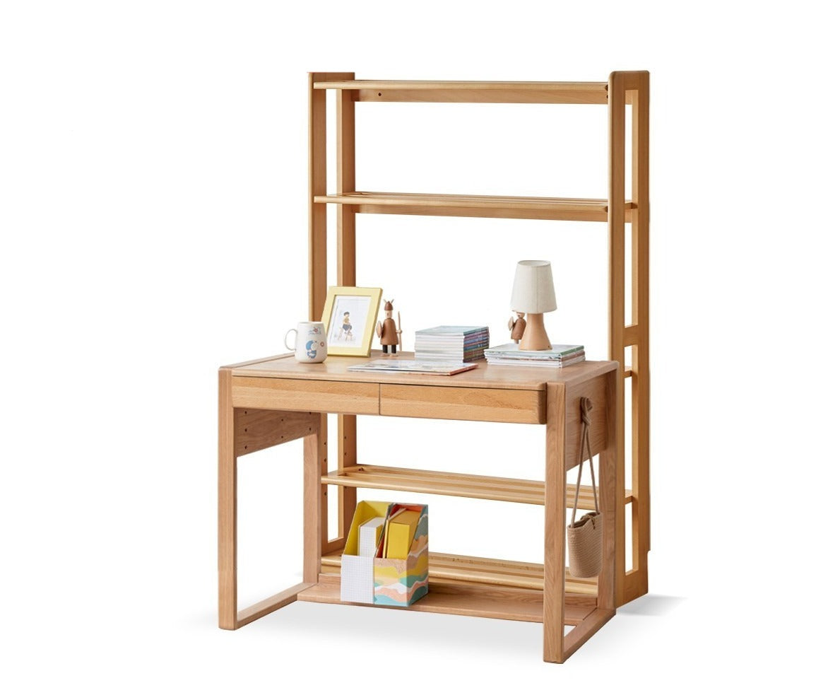 Solid Wood Floor-to-Ceiling Bookshelf - Beech & Oak Wooden Storage Shelf for Books, Toys, and Home Decor | Perfect for Living Room, Nursery, and Home Office Organization
