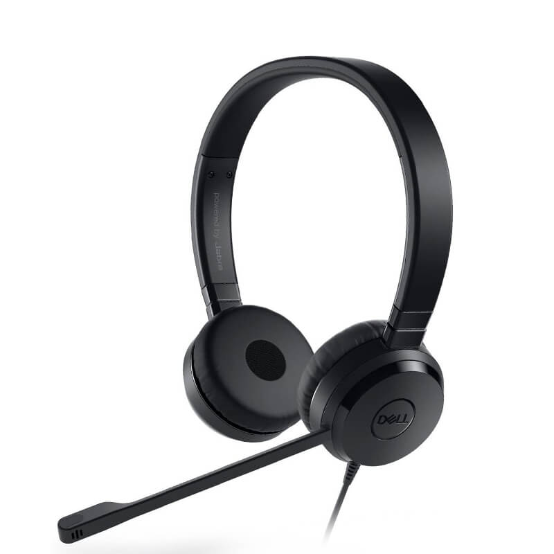 Dell UC350 Pro Stereo Headset with Noise Cancelling Mic - Certified for Skype for Business & Microsoft Teams - Perfect for Remote Work, Online Meetings & Call Centers