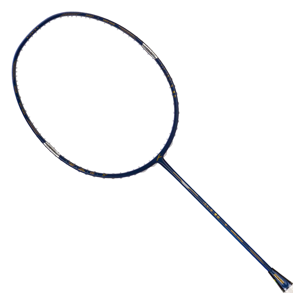 HNDRD Ioniq 80 Badminton Racket - Pre-Strung Carbon Fiber Badminton Racquet for Advanced Players | Perfect for Tournaments, Training & Outdoor Games