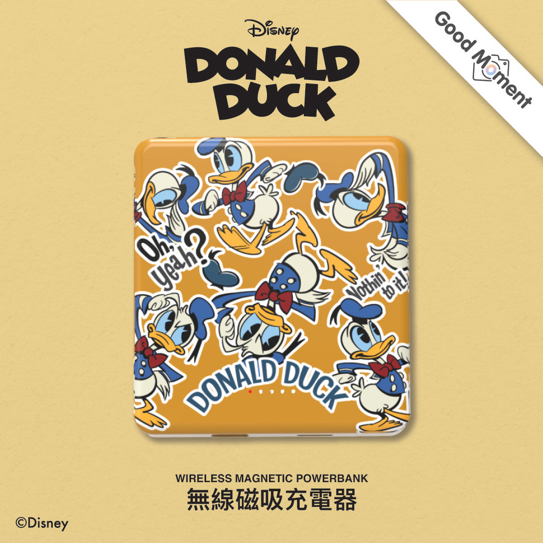 Disney Donald Duck Magnetic Wireless Power Bank - 5000mAh Portable Charger for iPhone, Android - Perfect for Travel, Work & Outdoor Adventures