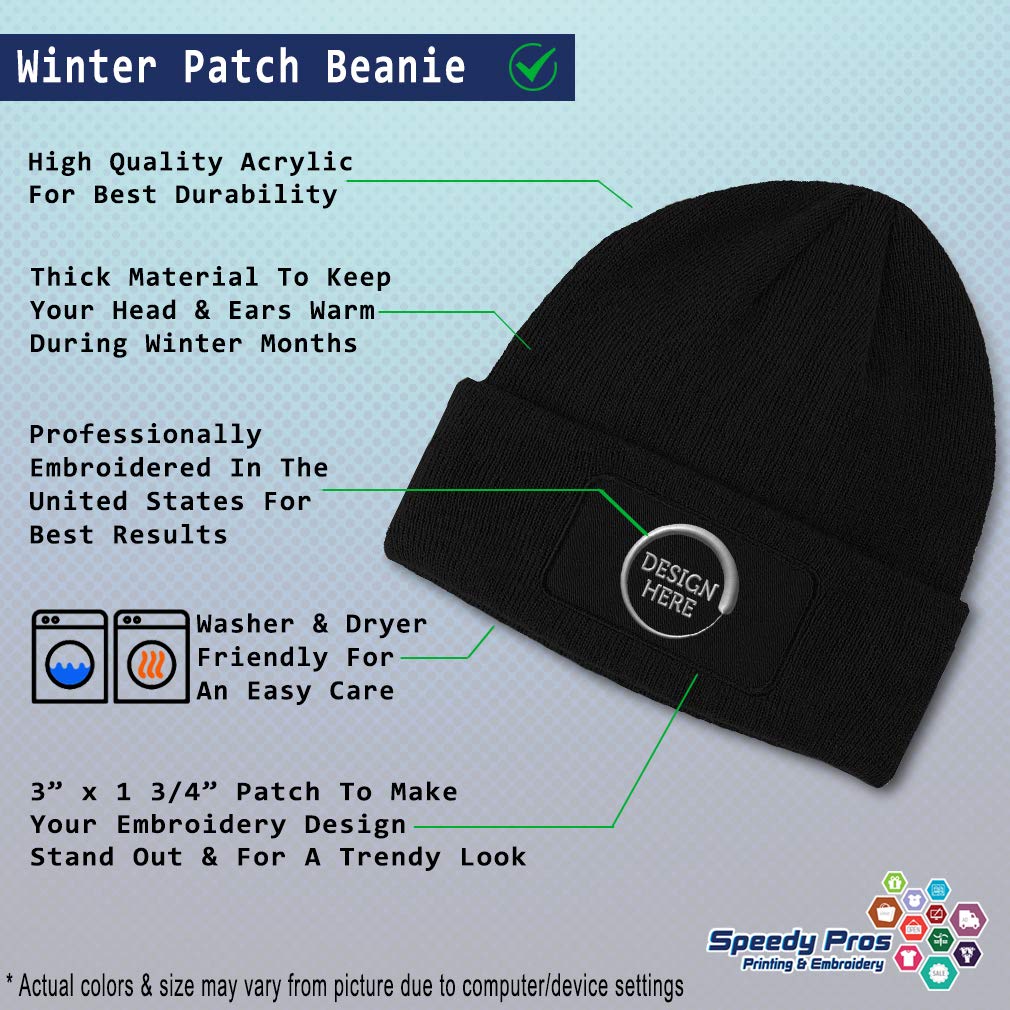 National Guard Embroidered Acrylic Skull Cap Beanie for Men & Women - Warm Winter Hat for Military Supporters & Outdoor Activities