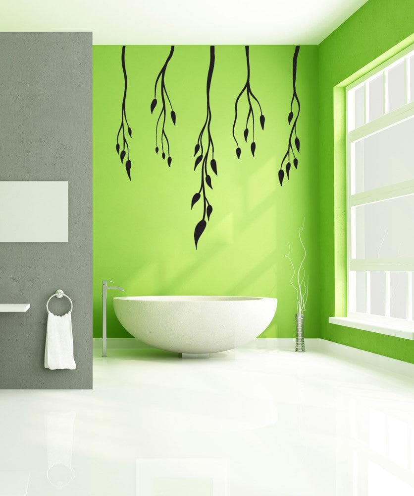 Premium Vinyl Wall Decal Stickers - Elegant Dangling Vines Design #OS_MB1046 | Perfect for Home Decor, Nursery, Bedroom & Office Wall Art