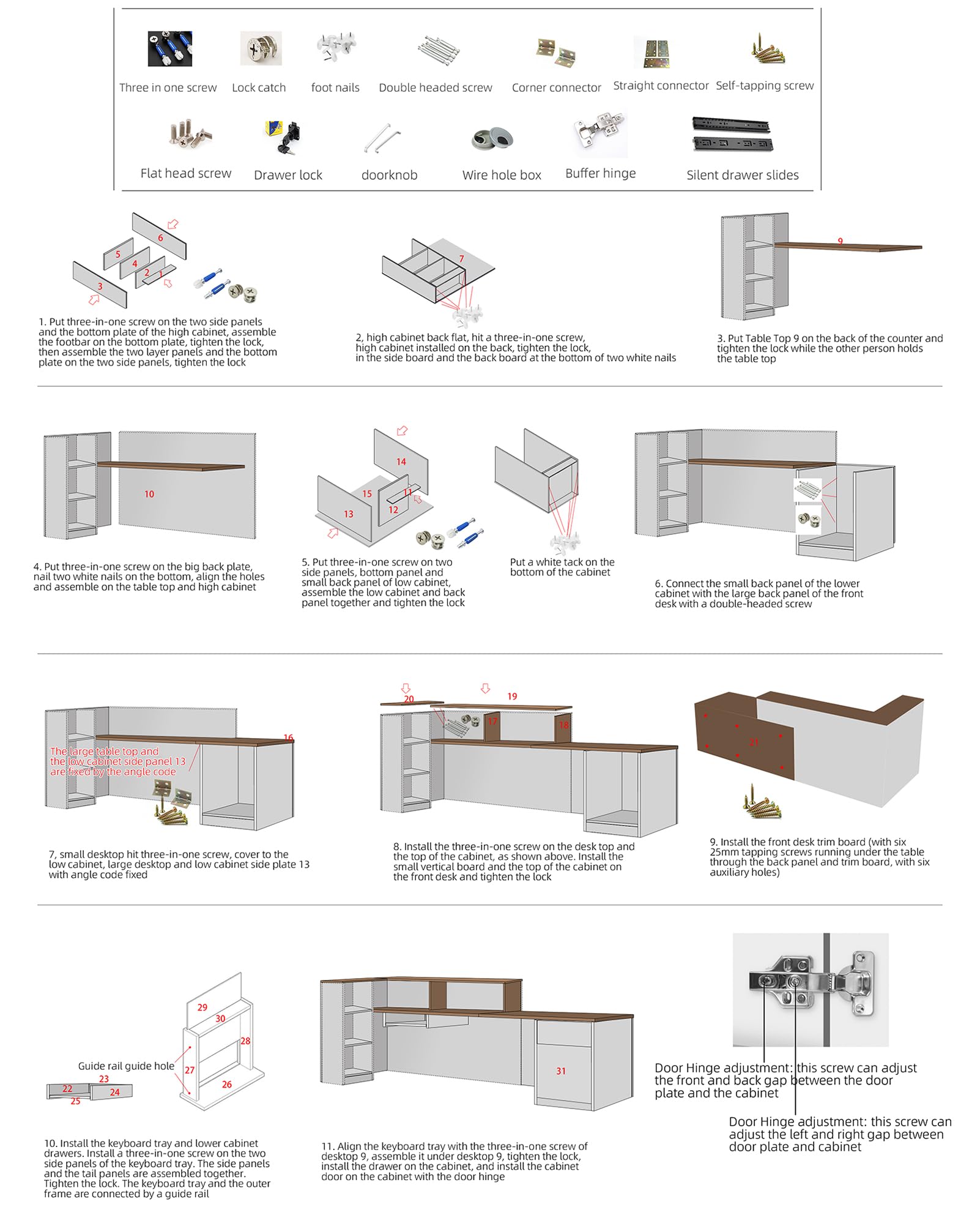 Modern L-Shaped Reception Desk - Large Wooden Commercial Receptionist Desk with Counter, Lockable Drawers & Storage Cabinet - Right Facing Office Front Desk (70.87