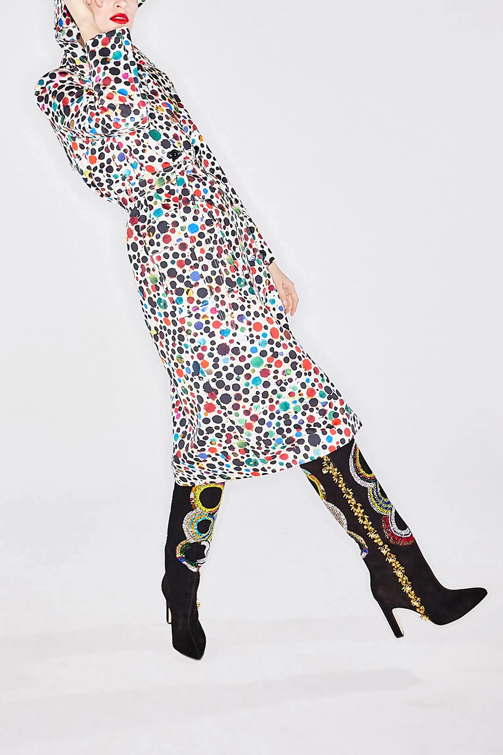 Larroudé x Libertine Sonia Crystal Boots - Stylish Women's Knee-High Boots for Party, Night Out & Special Occasions