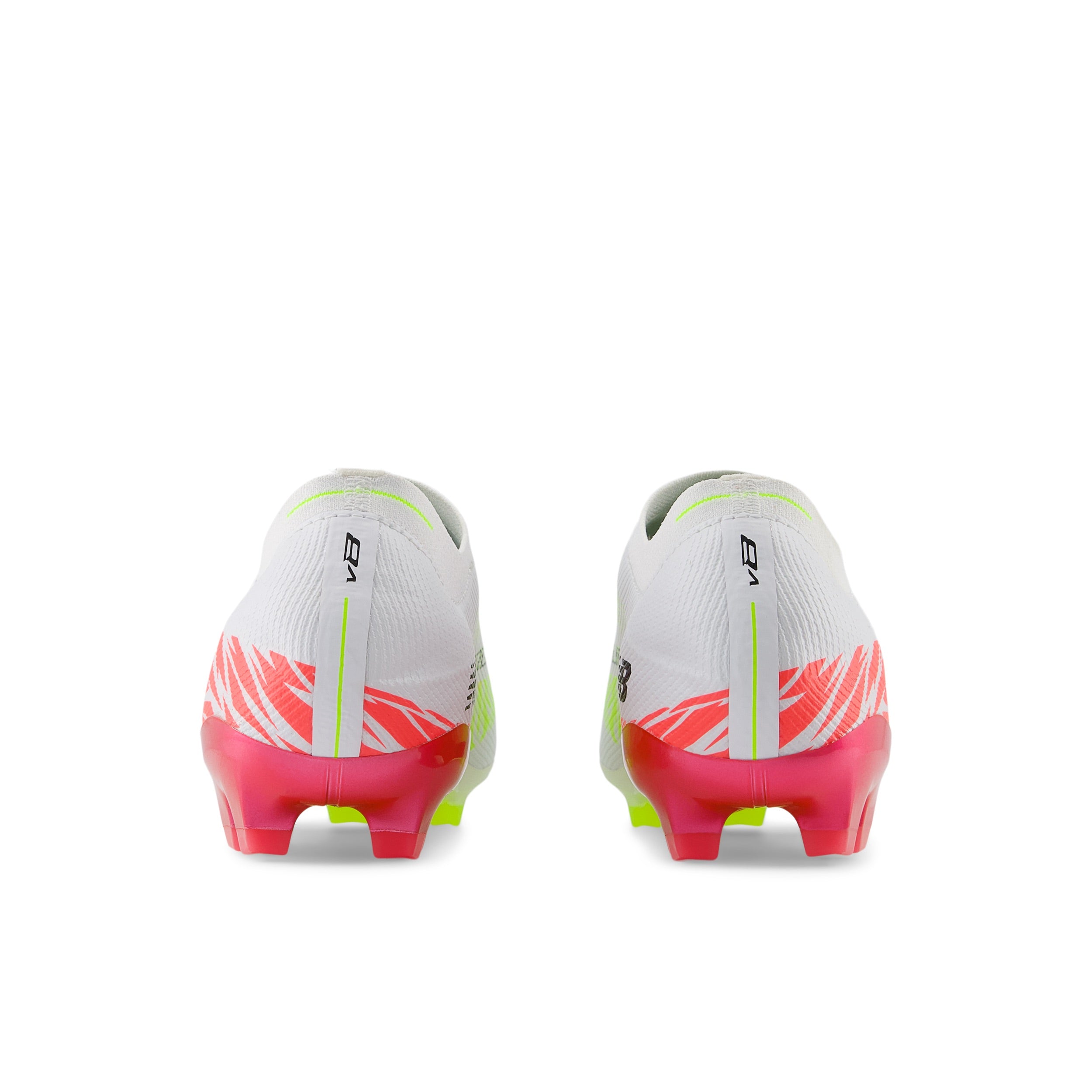 New Balance Furon Elite FG V8 Soccer Cleats for Men - White/Energy Red/Hi-Lite - Lightweight Football Boots for Speed & Agility - Perfect for Turf & Firm Ground Play