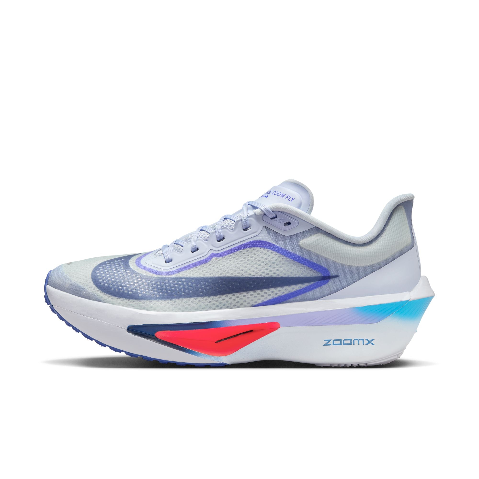 Nike Men's Zoom Fly 6 Running Shoes - Ghost/Blue Void/Football Grey - Lightweight Cushioned Road Racing Sneakers for Marathon Training & Daily Jogging