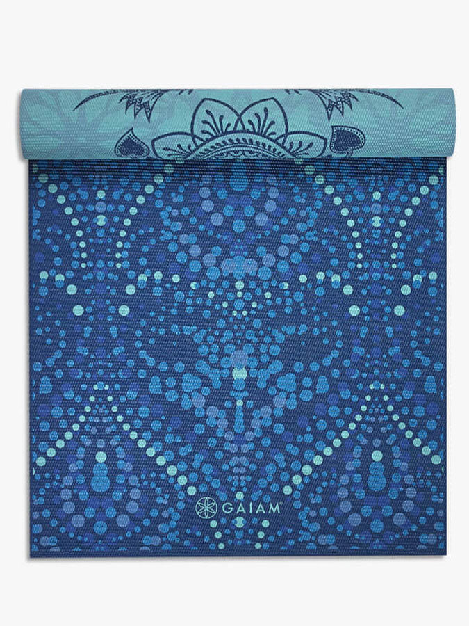Gaiam Reversible Mystic Sky Yoga Mat 6mm - Non-Slip Eco-Friendly Exercise Mat for Yoga, Pilates & Home Workouts - Perfect for Studios, Gyms & Outdoor Use