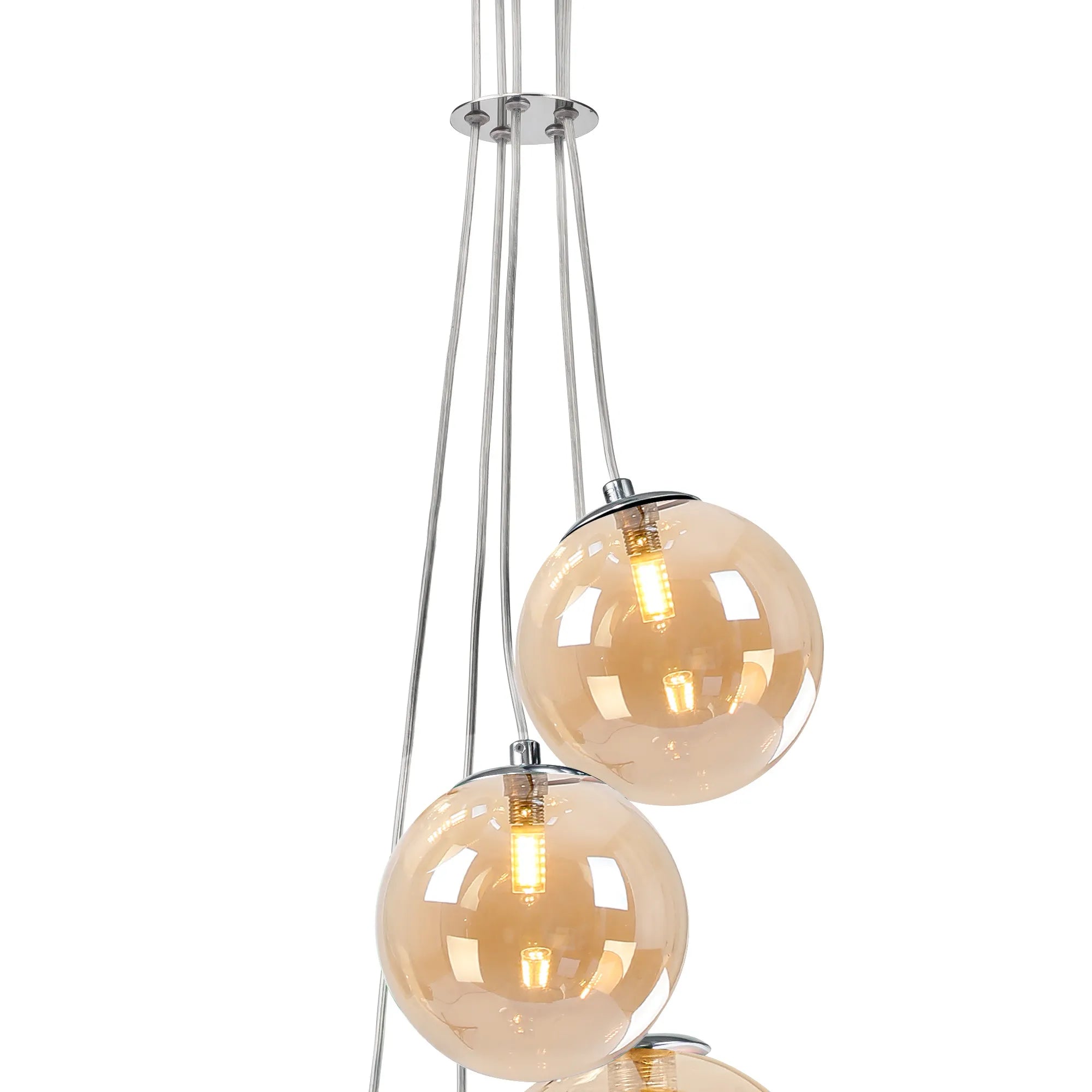 Modern Austin 5-Light Cluster Pendant with G9 Base - Elegant Ceiling Lighting for Dining Room, Kitchen Island, or Entryway