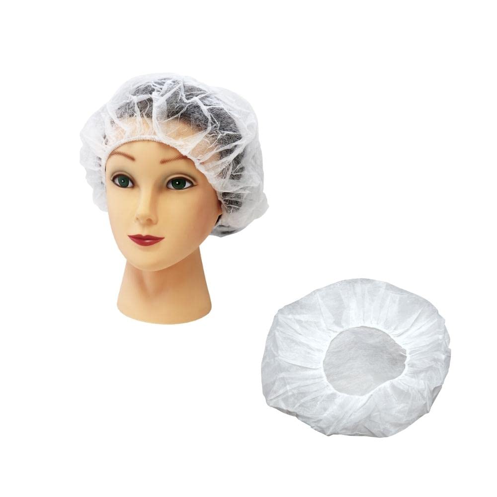 Disposable Hair Bouffant Caps - White 18 Inch (2000 Pack) | Medical, Food Service & Salon Use | Latex-Free PPE Head Cover for Hygiene & Safety