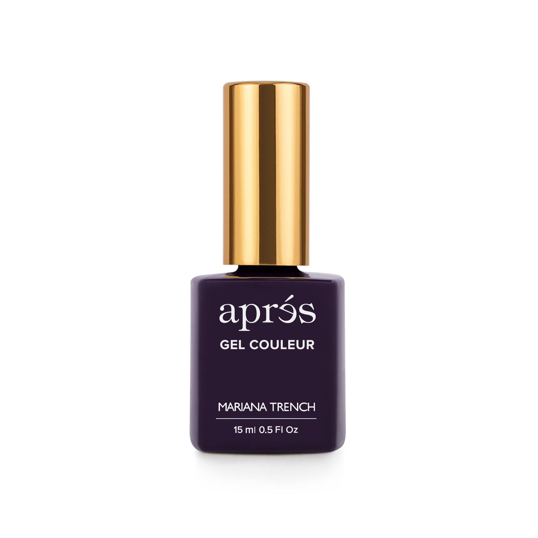 Apres Gel Nail Polish - Mariana Trench Blue - Professional UV/LED Soak Off Gel Color for Nail Salon & Home Manicure - Perfect for Spring Summer Nails, Bridal Party, Special Occasions & Everyday Wear