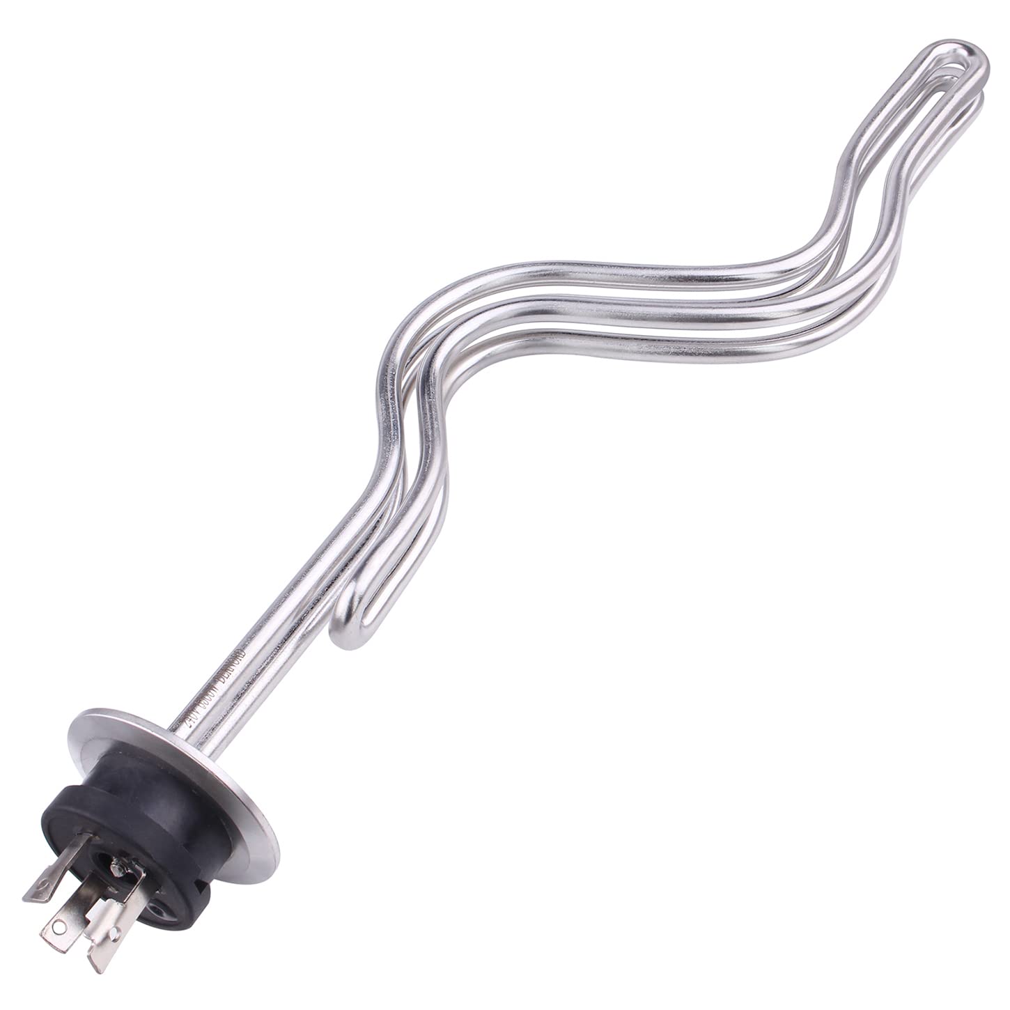 DERNORD 240V 6500W Stainless Steel Tri-Clamp Immersion Water Heater with 3-Wire Locking Plug - 2 Inch Tri-Clamp for Brewing, Distilling, and Industrial Heating Applications