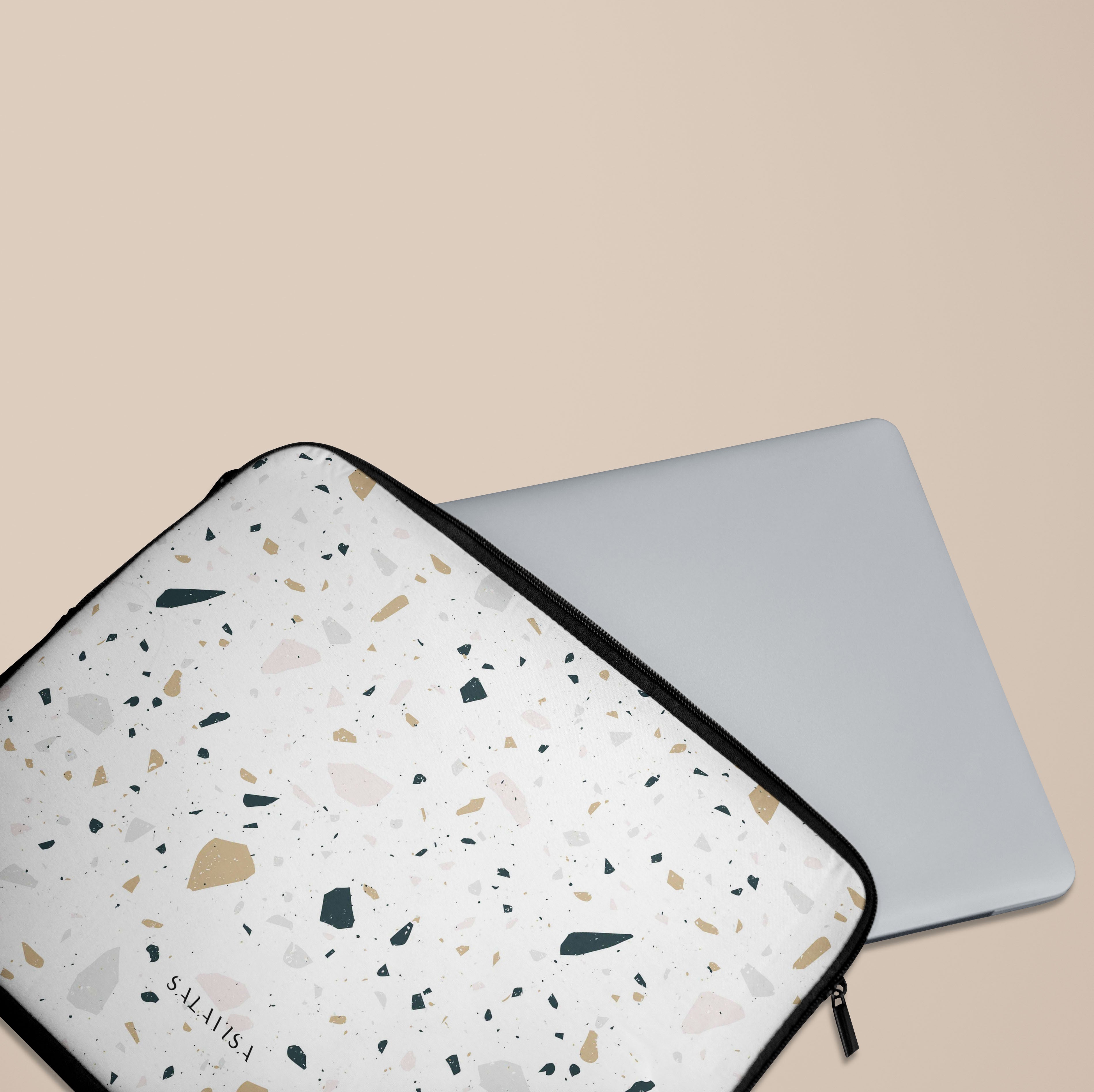Stylish Light Terrazzo Pattern Laptop Sleeve - 13 Inch MacBook Air/Pro Case - Durable Protective Cover for Work, Travel & School Accessories