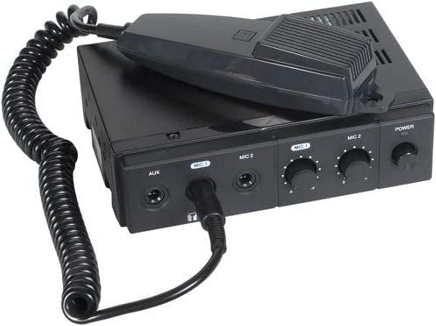 TOA Electronics CA-115 15-Watt Portable Mixer Amplifier with 4/8 Ohm Speaker Support, Dual Mic Inputs & Volume Control - 12V DC Powered for PA Systems, DJ Setups & Outdoor Events