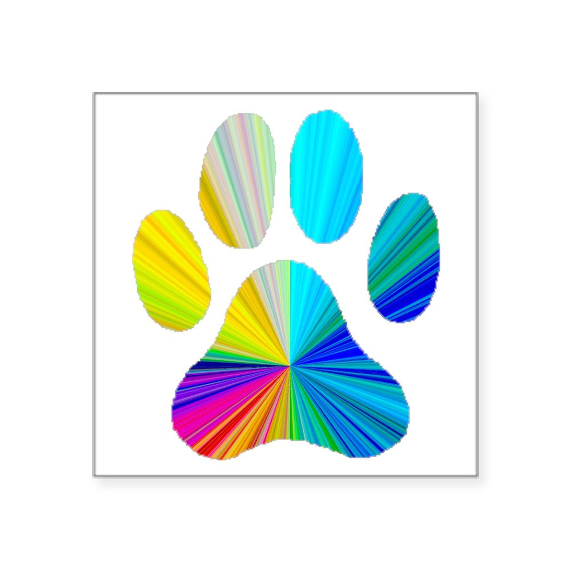 Paw Print Oval & Square Bumper Stickers - Waterproof Car Decals for Windows, Laptops & DIY Crafts - Cute Pet Lover Accessories for Cars, Tumblers & Scrapbooking