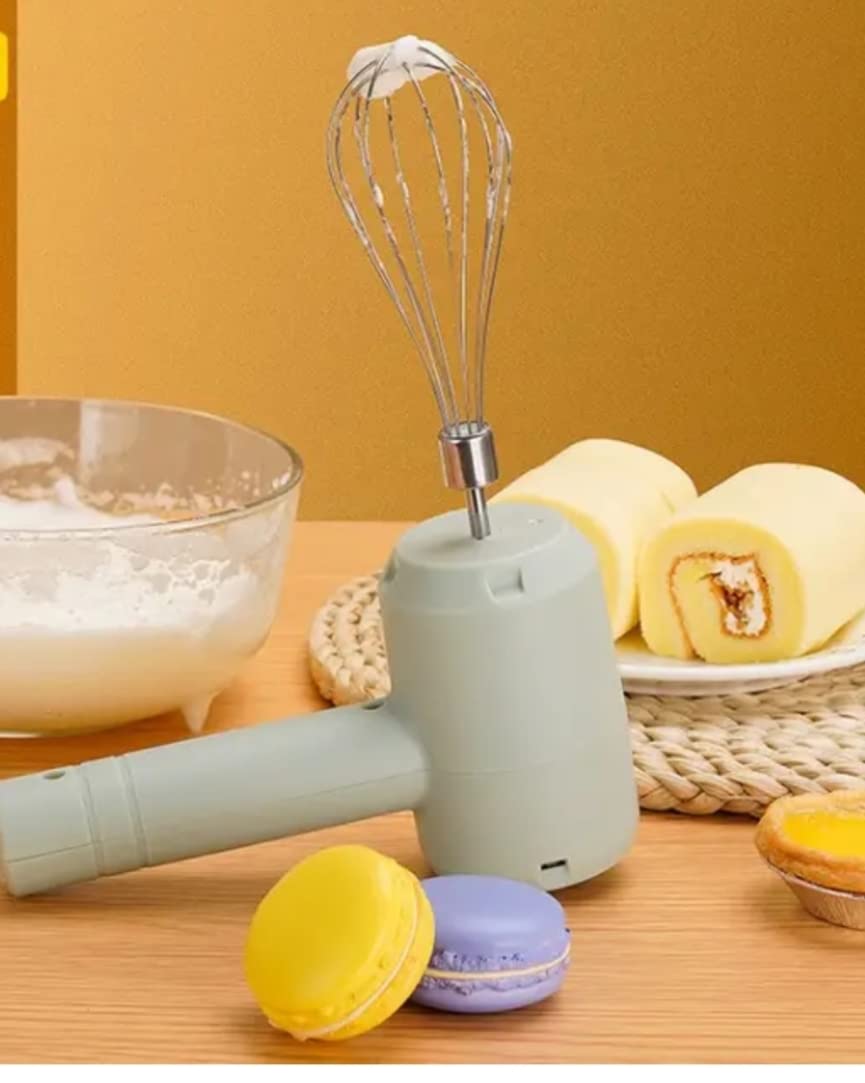 USB Electric Egg Beater - 300W Powerful Handheld Mixer for Baking, Whisking, Blending - Perfect for Cakes, Cookies, Pancakes & Smoothies - Kitchen & Home Baking Essential
