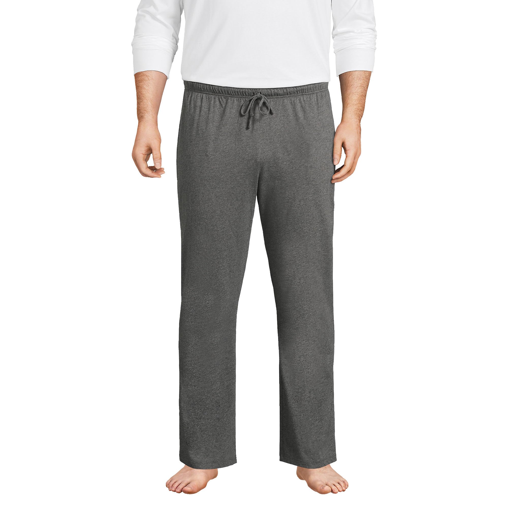 Lands' End Men's Comfortable Knit Jersey Sleep Pants - Soft Lounge Pajama Bottoms for Relaxing at Home & Nighttime Comfort